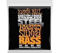 Ernie Ball Hybrid Slinky Cordes en acier inoxydable, pour basse électrique, calibre 45-105