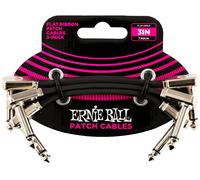 Ernie Ball 3" Flat Ribbon Patch Cable 3-Pack