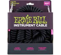 Ernie Ball 30' Coil Cable Straight/Straight Black