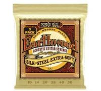 Erthwd Silk and Steel Extra Soft 8020 Brnz Ac Gtr Strings 3 Pk 10 50