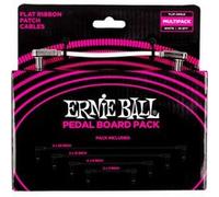 Ernie Ball Lot de câbles de raccordement plats Ribbon, pour pédalier, blanc