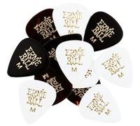 Ernie Ball - Médiators - Lot de 12 - Moyens en cellulose - Assortiment de couleurs