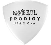 Ernie Ball 9338 - Médiators prodigy sachet de 6 blanc bouclier large 2mm