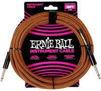 Ernie Ball Braided Instrument Cable Straight/Straight 10ft Pumpkin Pie