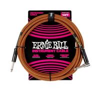 Ernie Ball Câble d’Instrument Tressé Droit/Coudé 3m - Pumpkin Pie