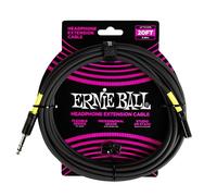 Ernie Ball Câble d'extension casque Effects Jack 6,35 mm vers mini‑jack 3,5 mm Stéréo 6 m Noir