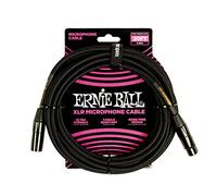 Ernie Ball Câble Microphone XLR Tressé Mâle/Femelle 4,5m - Noir