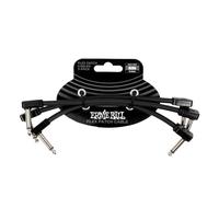 Ernie Ball Câble de patch Flex 15 cm Pack de 3 Noir