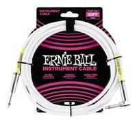 Ernie Ball Cables Instrument Classic Jack/jack Coudé 3M Blanc Blanc G