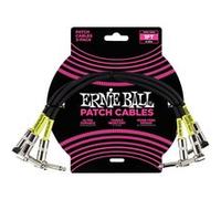 Cables Instrument Patch Pack de 3 - Coudé - 30CM Noir