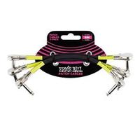 Cables Instrument Patch Pack de 3 - Coudé Fin - 15CM Noir