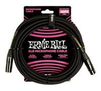 Ernie Ball Cbles Microphone Gaine Tissee XLR Mâle/XLR Fem 6M Noir Câbles pour Microphones