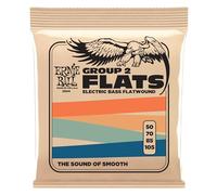 Ernie Ball Cordes à filet plat, Groupe 2, pour basse électrique, calibre 50-105