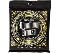 Ernie Ball Cordes extra légères Bronze aluminium, pour guitare acoustique, calibre 10-50
