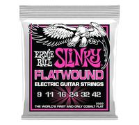 Ernie Ball Cordes pour guitare électrique Slinky Flatwound 2593 Super Slinky Tirant 9-42