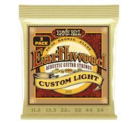 Ernie Ball Cordes pour guitare acoustique Erthwd Custom Light 8020 Brnz 11.5–54 Lot de 3