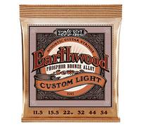 Ernie Ball Earthwood Cordes Custom Light Phosphore Bronze pour guitare acoustique, calibre 11.5-54