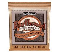 Ernie Ball Earthwood Cordes Custom Medium Phosphore Bronze pour guitare acoustique, calibre 12.5-56