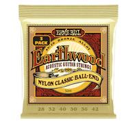 Ernie Ball Earthwood - Cordes en nylon pour guitare folk, transparentes et dorées, avec extrémité à boule, en Bronze 80/20, calibre 28-4 - Lot de 3