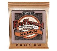 Ernie Ball Earthwood Cordes moyennes Phosphore Bronze pour guitare acoustique, calibre 13-56