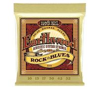 Ernie Ball Earthwood Rock and Blues Cordes avec corde G simple, Bronze 80/20, pour guitare acoustique, calibre 10-52
