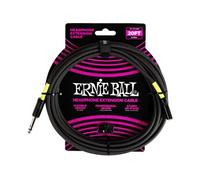 Ernie Ball Câble d'extension casque Effects Jack 6,35 mm vers mini‑jack 3,5 mm Stéréo 6 m Noir