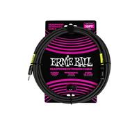 Ernie Ball Câble d'extension pour casque 3,5 mm vers 3,5 mm 3 m Stéréo Noir