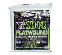 Ernie Ball Cordes pour basse électrique Regular Slinky à filet plat 5 cordes calibre 45-130