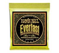 Ernie Ball Everlast Cordes extra légères avec revêtement, Bronze 80/20, pour guitare acoustique, calibre 10-50