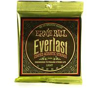 Ernie Ball Everlast Cordes légères avec revêtement, Bronze 80/20, pour guitare acoustique, calibre 11-52