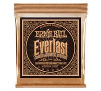 Ernie Ball Everlast Cordes moyennes légères Phosphore Bronze avec revêtement, pour guitare acoustique, calibre 12-54