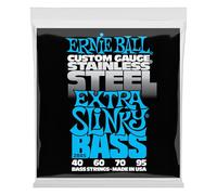 Ernie Ball Extra Slinky Cordes en acier inoxydable, pour basse électrique, calibre 40-95
