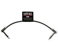 Ernie Ball Flat Ribbon Stereo Patch Cable 6" Black