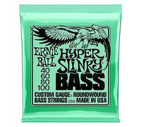 Ernie Ball Cordes pour basse électrique Hyper Slinky filées en nickel Calibre 40-100