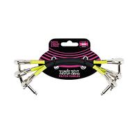 Cables Instrument Patch Pack de 3 - Coudé Fin - 15CM Noir