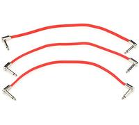 Ernie Ball Jeu de 3 câbles de raccordement plats Ribbon, 30,5 cm, rouge