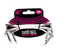 Ernie Ball Jeu de 3 câbles de raccordement plats Ribbon, 7,6 cm