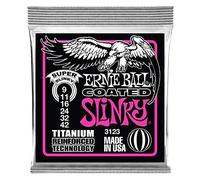 Ernie ball - jeu de cordes electriques titanium 3123 - super light 9-42