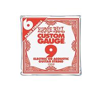 Ernie Ball Lot de 6 cordes de guitare simples en nickel .009