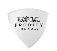 Ernie Ball Lot de 6 médiators Prodigy, en forme de bouclier, 2,0 mm, blanc