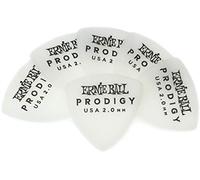 Ernie Ball Médiators Prodigy – Lot de 6 – Bouclier large 2,0 mm Blanc