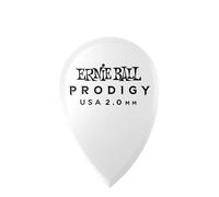 Ernie Ball Lot de 6 médiators Prodigy, en forme de larme, 2,0 mm, blanc