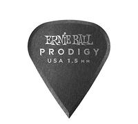 Ernie Ball Lot de 6 médiators Prodigy pointus, 1,5 mm, noir