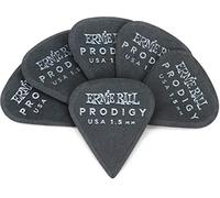 Ernie Ball Lot de 6 médiators Prodigy pointus, 1,5 mm, noir