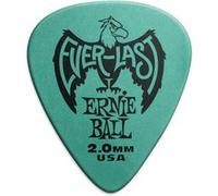 Ernie Ball Lot de 12 médiators Everlast, bleu sarcelle, 2,0 mm