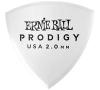 Ernie Ball Médiators Prodigy – Lot de 6 – Forme bouclier – 2,0 mm – Blanc