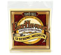 Ernie Ball Jeu de cordes pour guitare folk 2012 Earthwood 80/20 Bronze Medium 12C 11-52