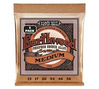 Ernie Ball – Cordes pour guitare acoustique Erthwd Médium phosphore-bronze – Pack de 3 13-56