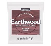 Ernie Ball Medium Light Earthwood Bell Bronze Cordes pour Guitare Acoustique 12-54