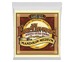 Ernie Ball P02065 Earthwood Mandolin Cordes moyennes avec extrémité à boucle, Bronze 80/20, pour guitare acoustique, calibre 10-36